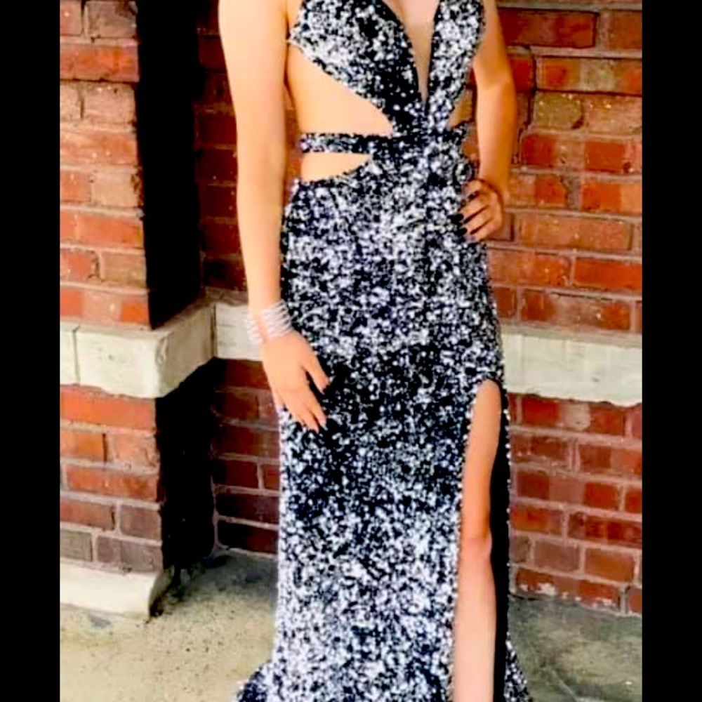 Altered prom dress for someone 5’5